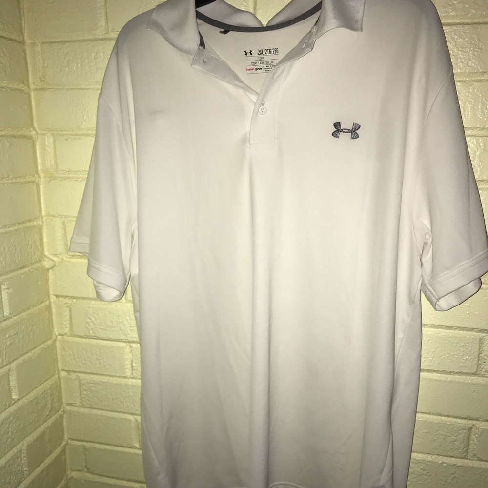 Brand new white under armour polo